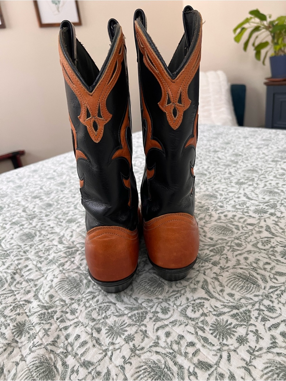 dingo Black and Brown Western Women's Heeled Boots - Picture 3 of 12